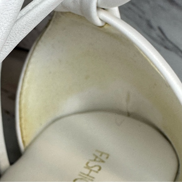 Wrap Up Square Toe Flat Sandals – Braided Toe Strap, Square Toe – White – Size 8 - Picture 10 of 14